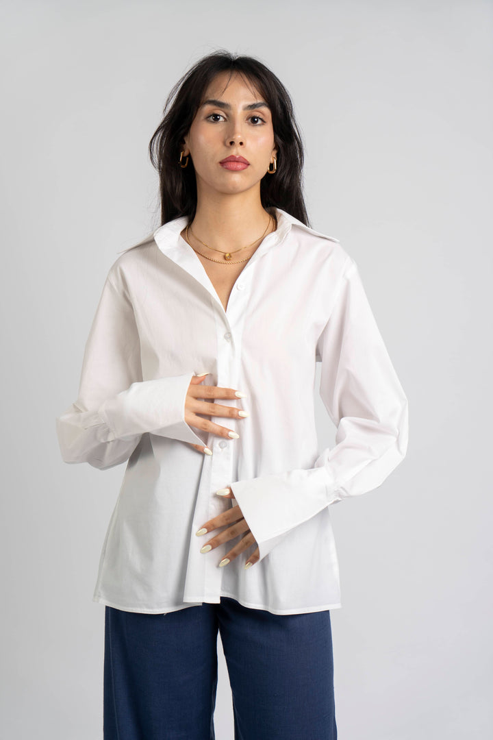 Chemise oversized blanc