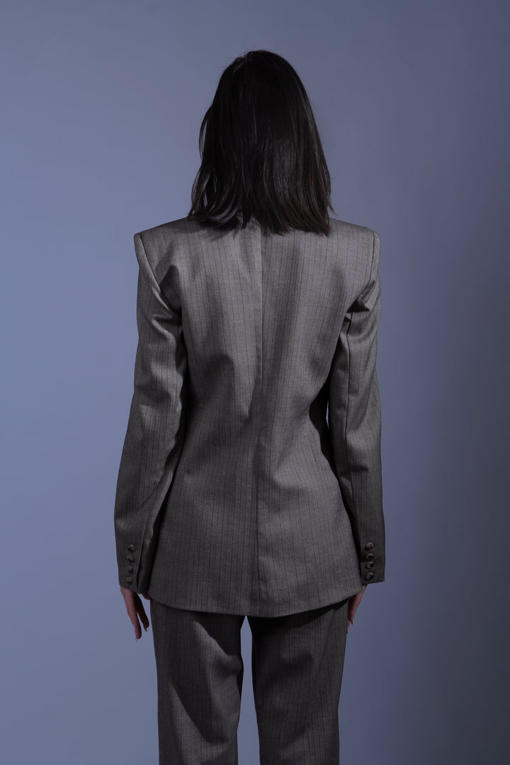 Veste cintrée chevron