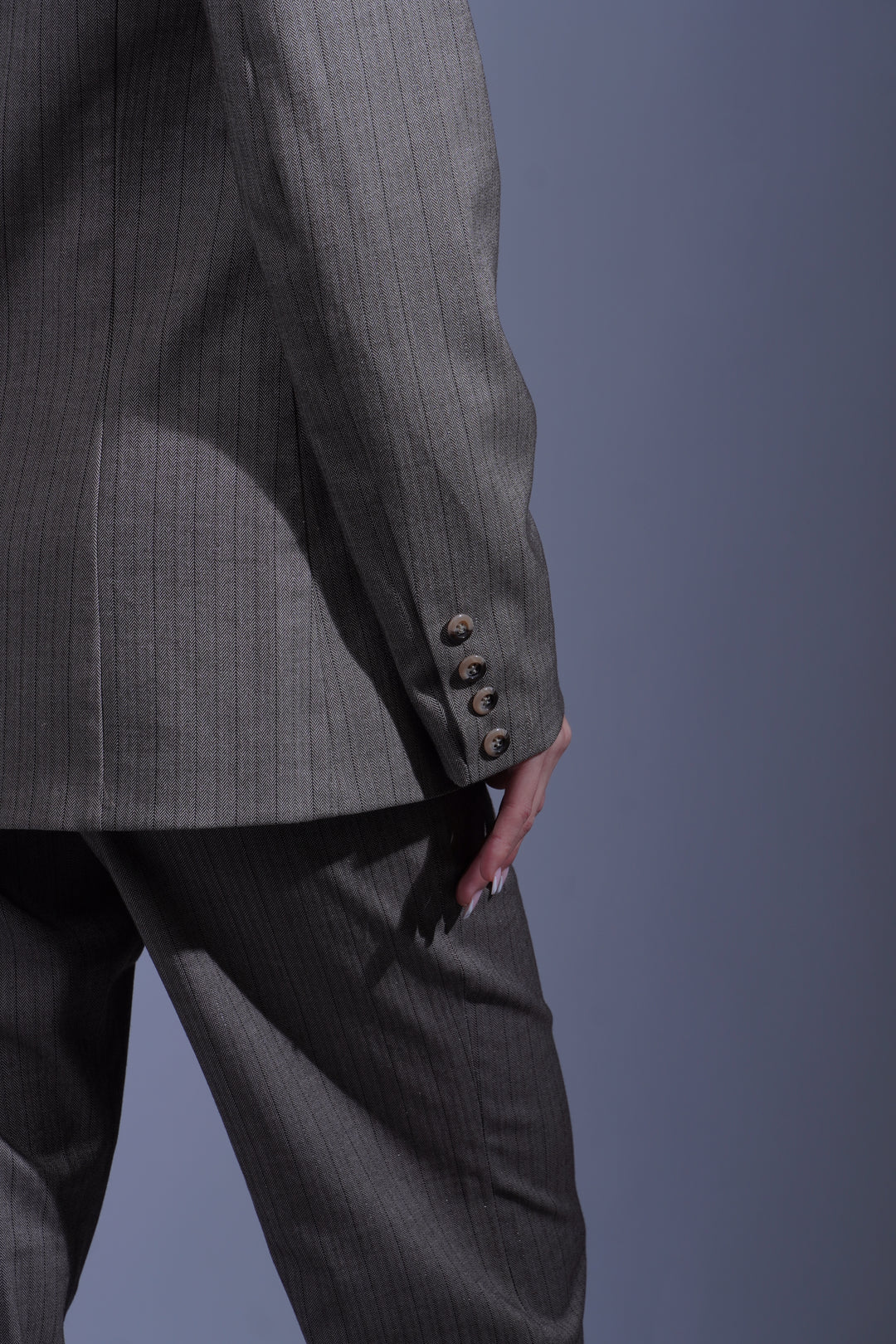 Veste cintrée chevron