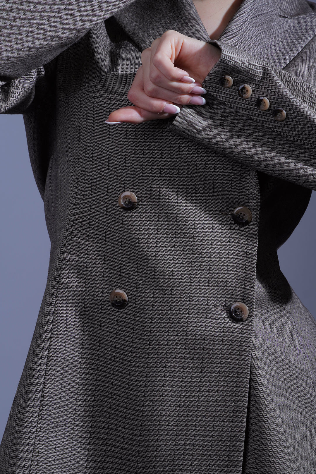 Veste cintrée chevron