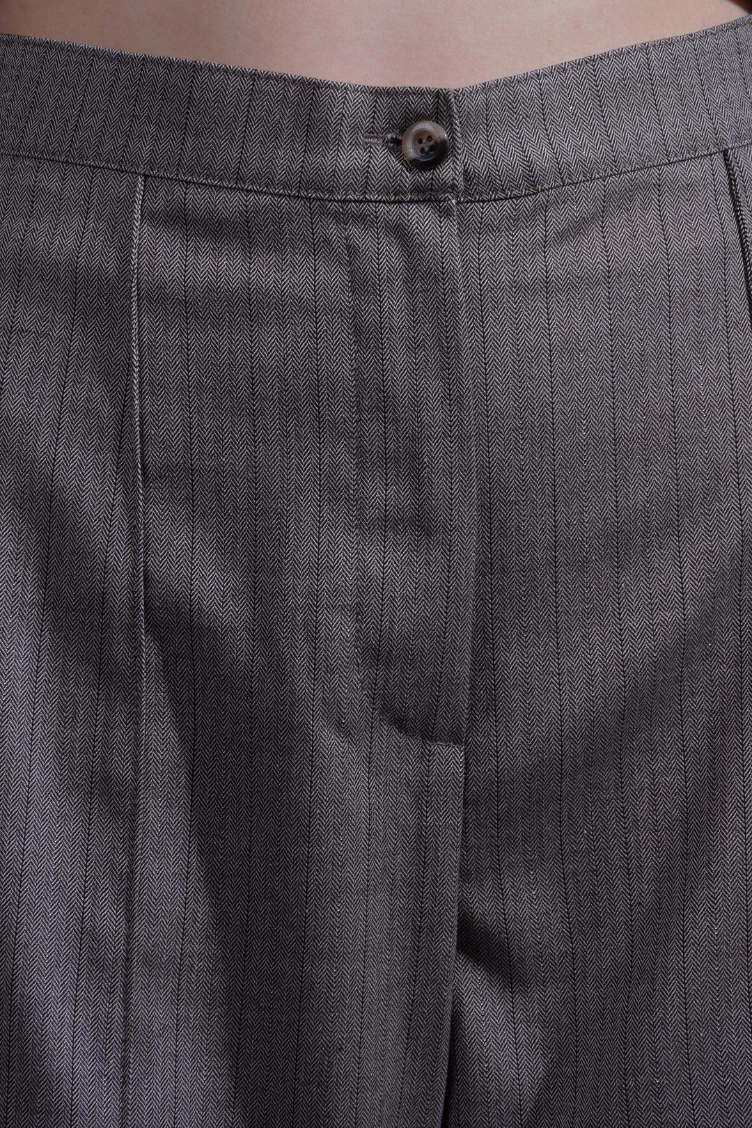 Pantalon bootcut chevron