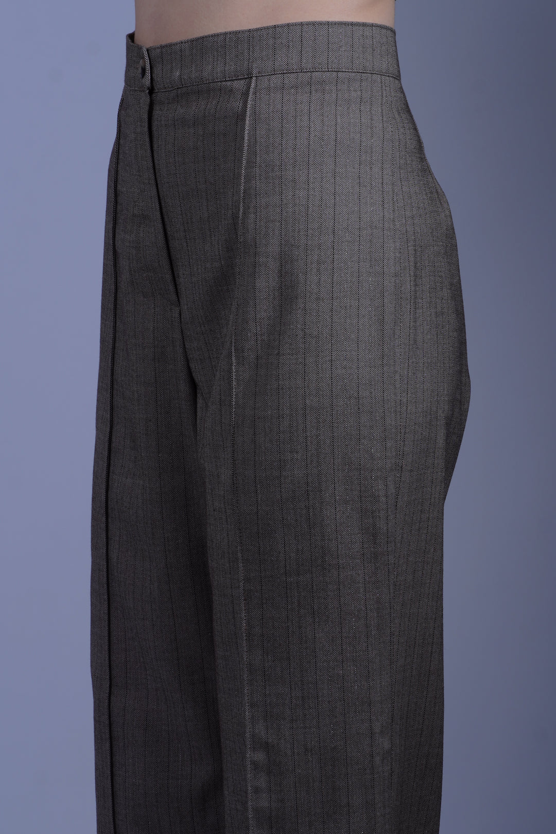 Pantalon bootcut chevron