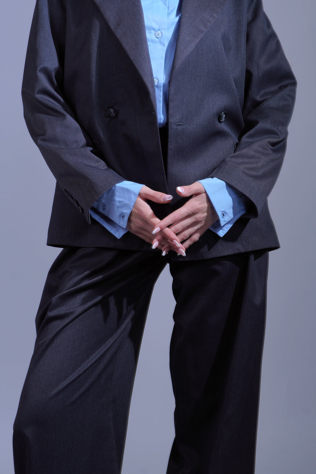 Veste tailleur gris ardoise