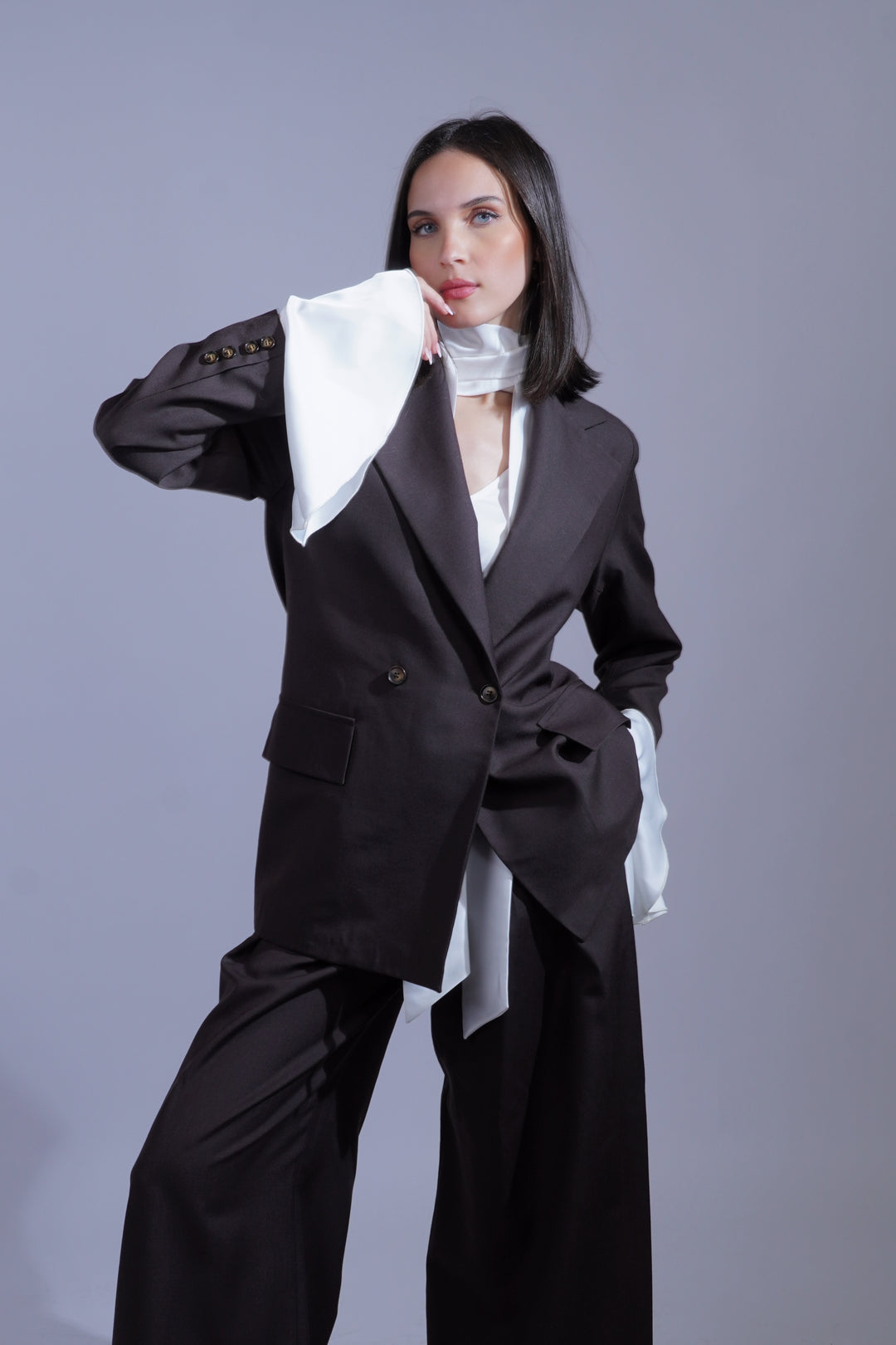 Veste tailleur marron