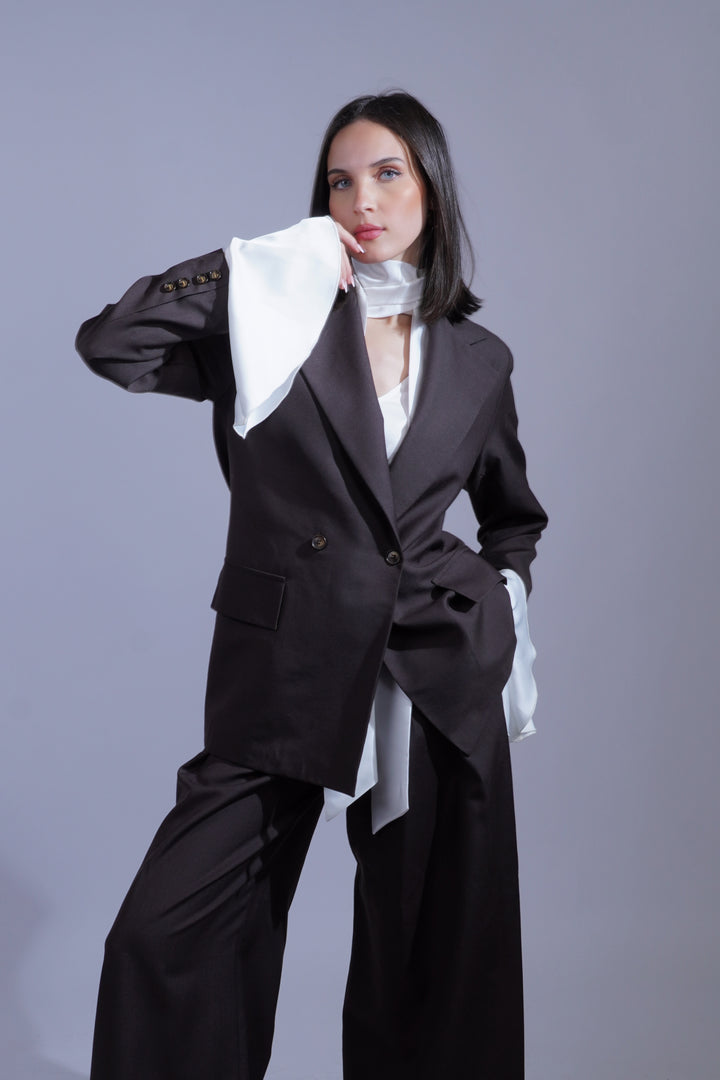 Veste tailleur marron