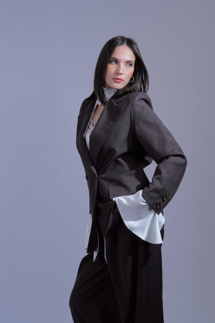 Veste tailleur marron