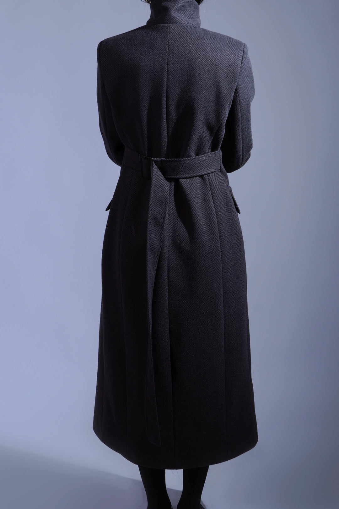 Manteau gris chevron