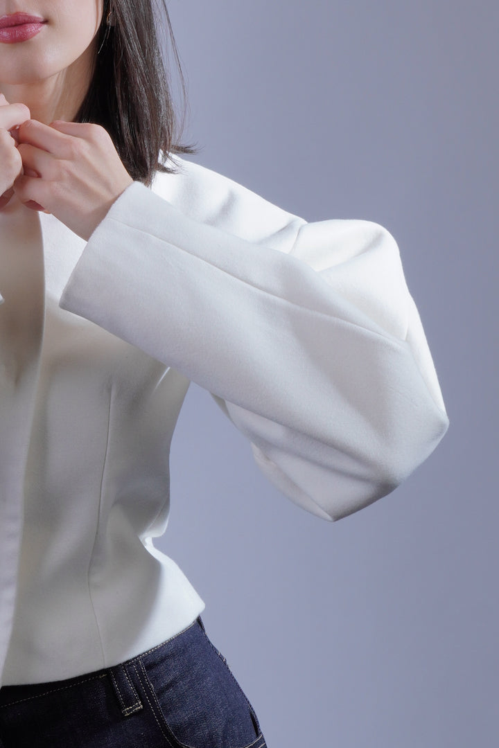 Veste structurée blanc cassé