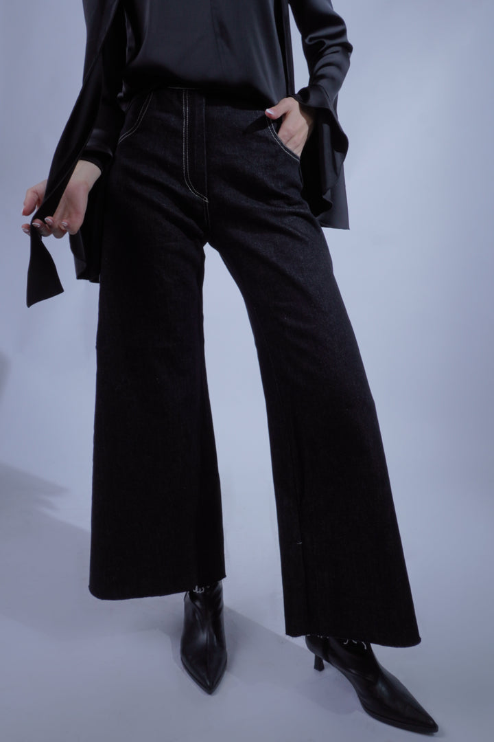 Jean 7/8ème gris souris