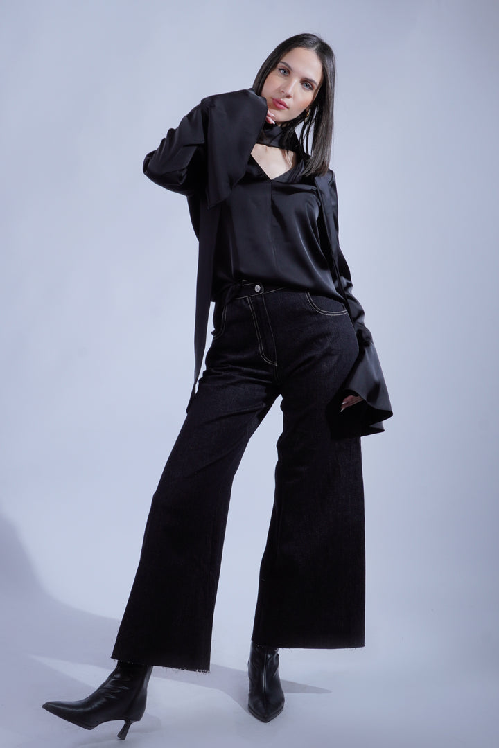 Jean 7/8ème gris souris