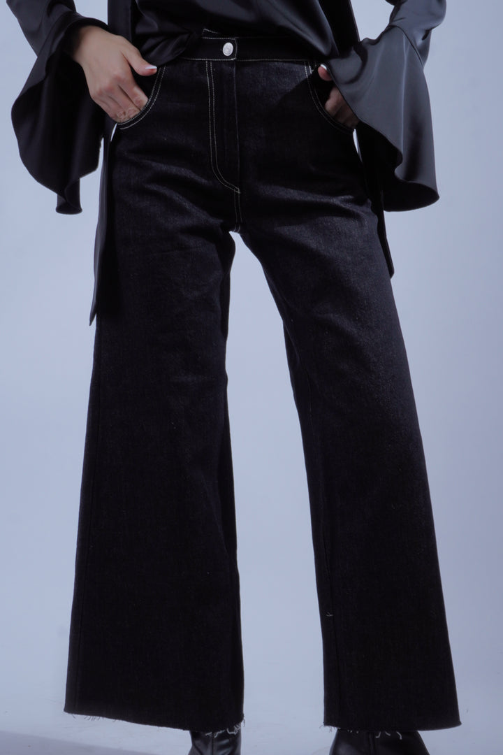 Jean 7/8ème gris souris