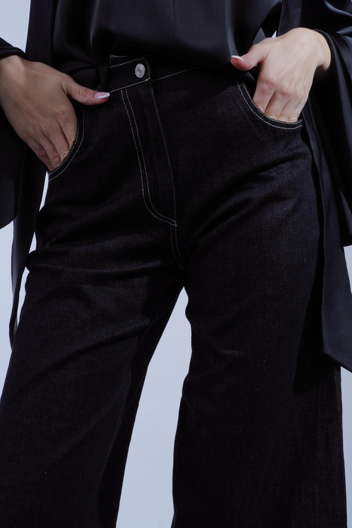 Jean 7/8ème gris souris