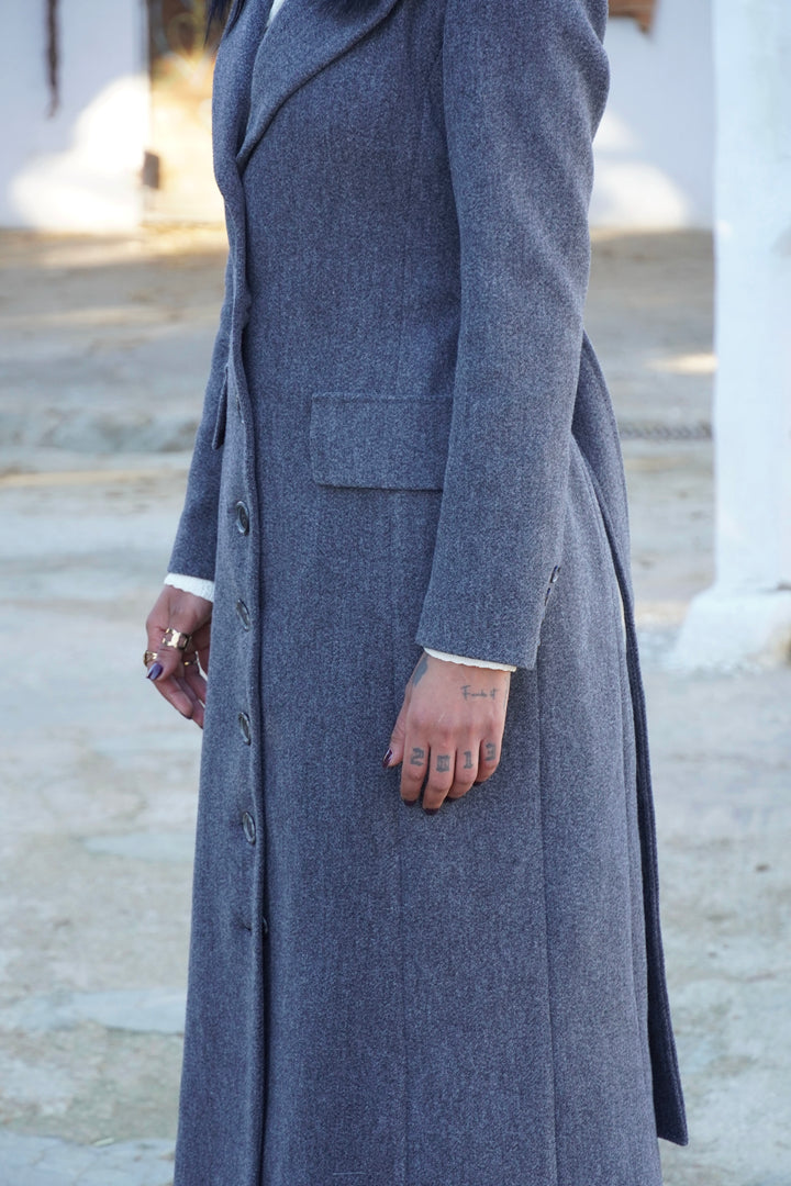 Manteau gris clair