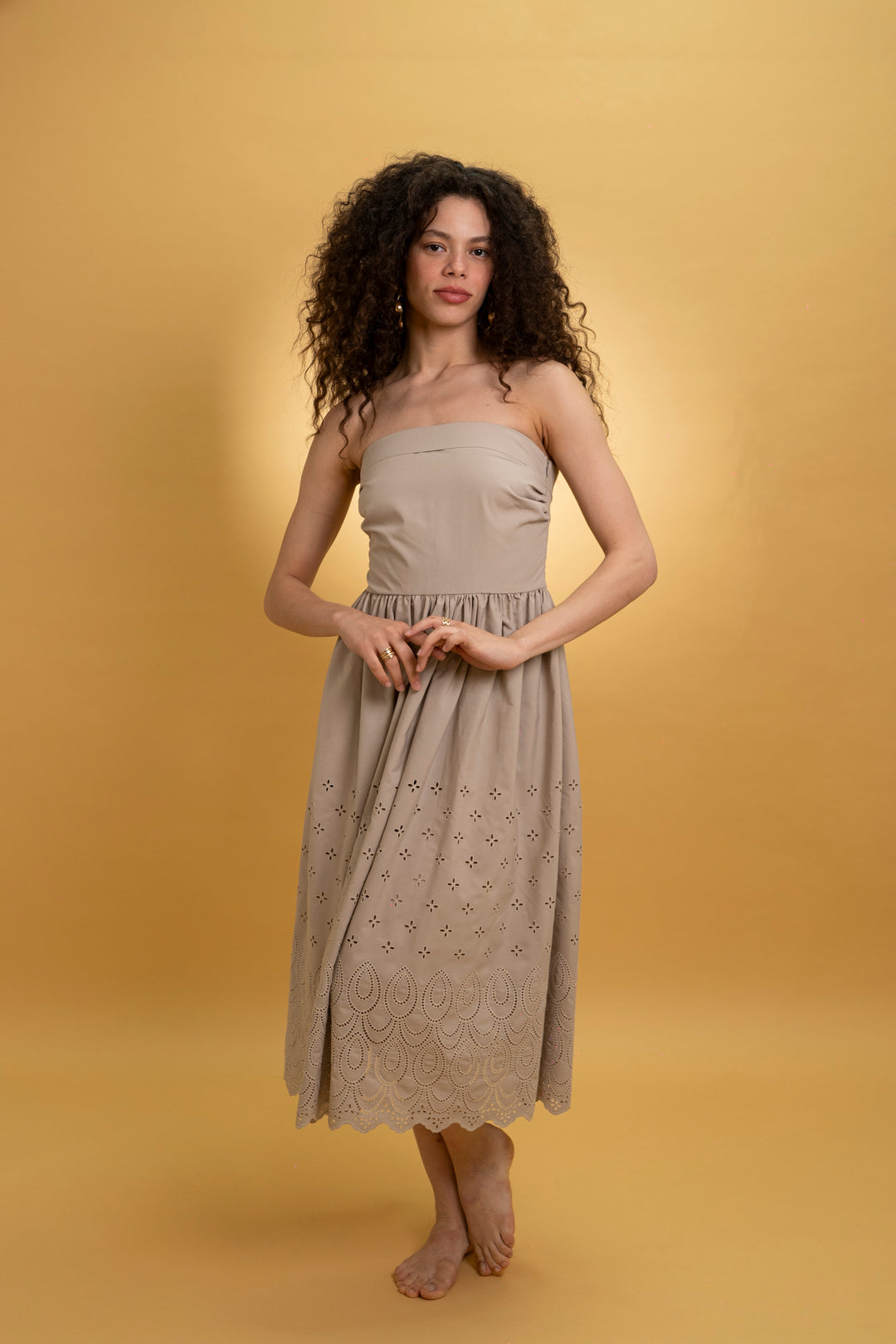 Robe bustier avec broderie