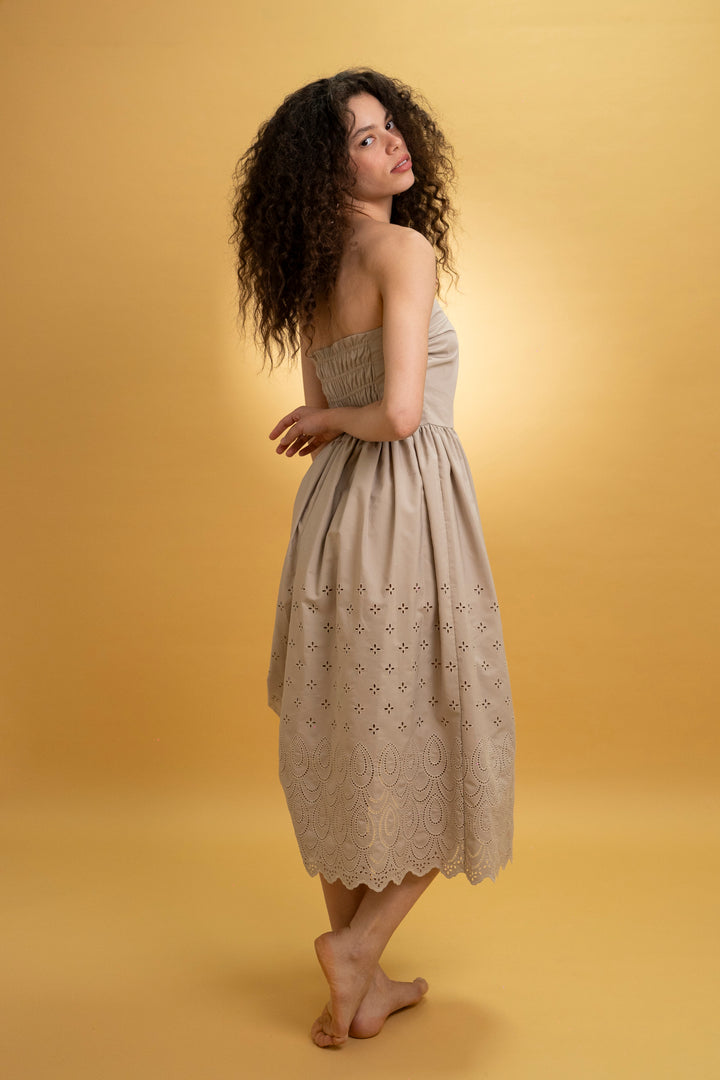 Robe bustier avec broderie