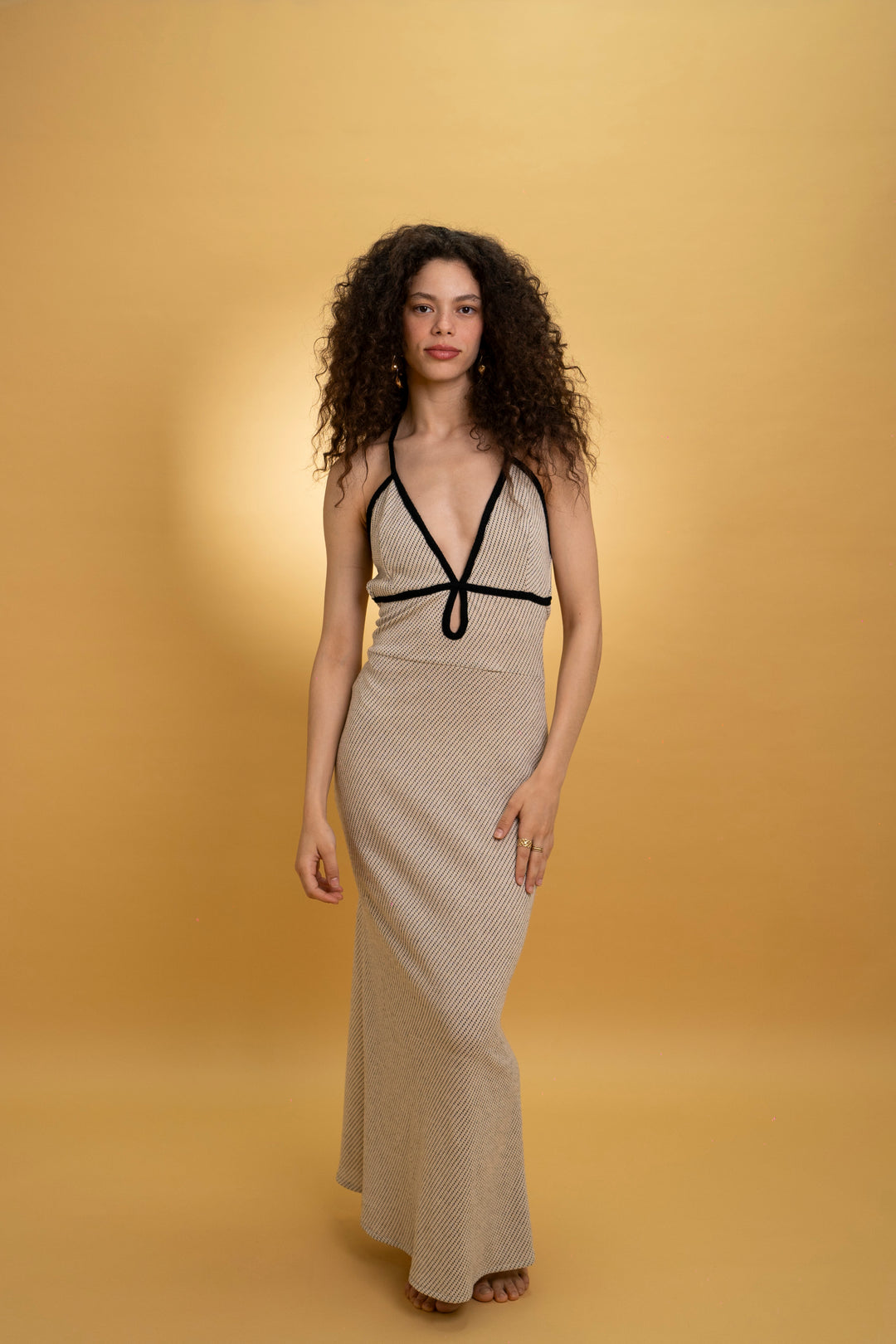 Robe en maille dos nu