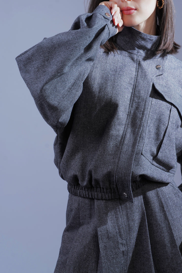 Blouson gris chiné