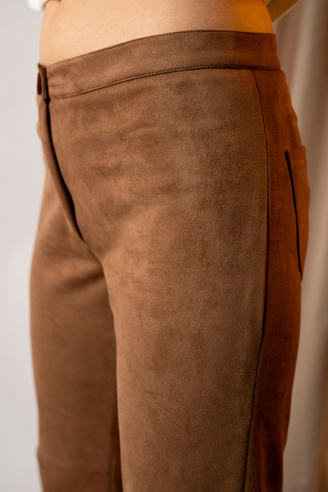 Pantalon daim marron