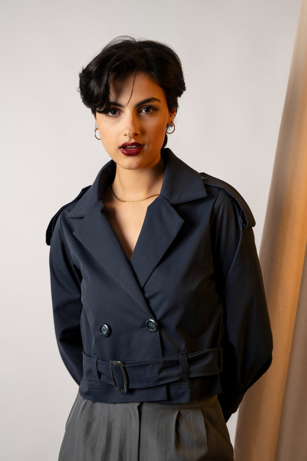 Trench court bleu marine – Zoda - Main Image